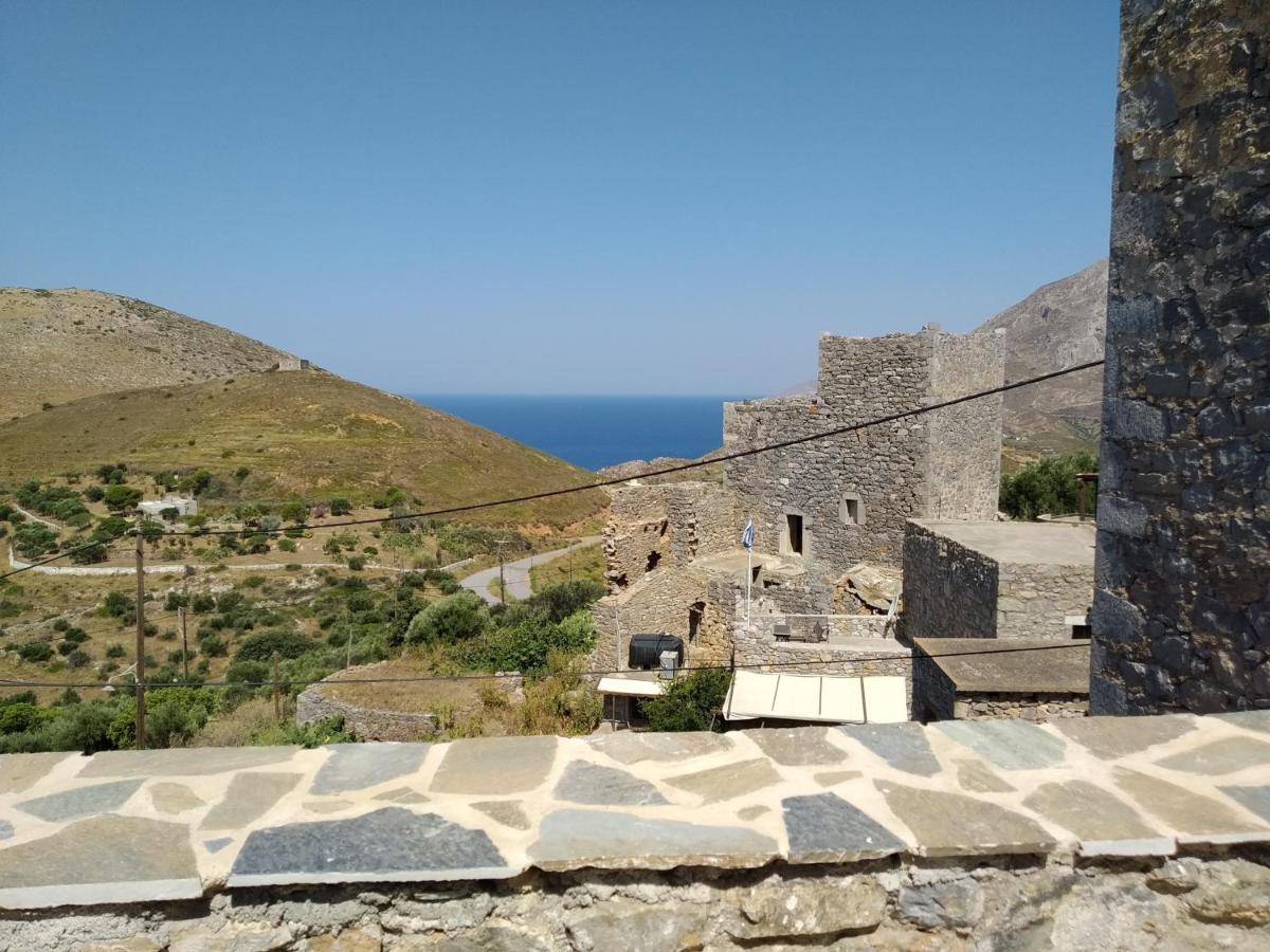 Villa panos stone tower Paliros Exterior foto