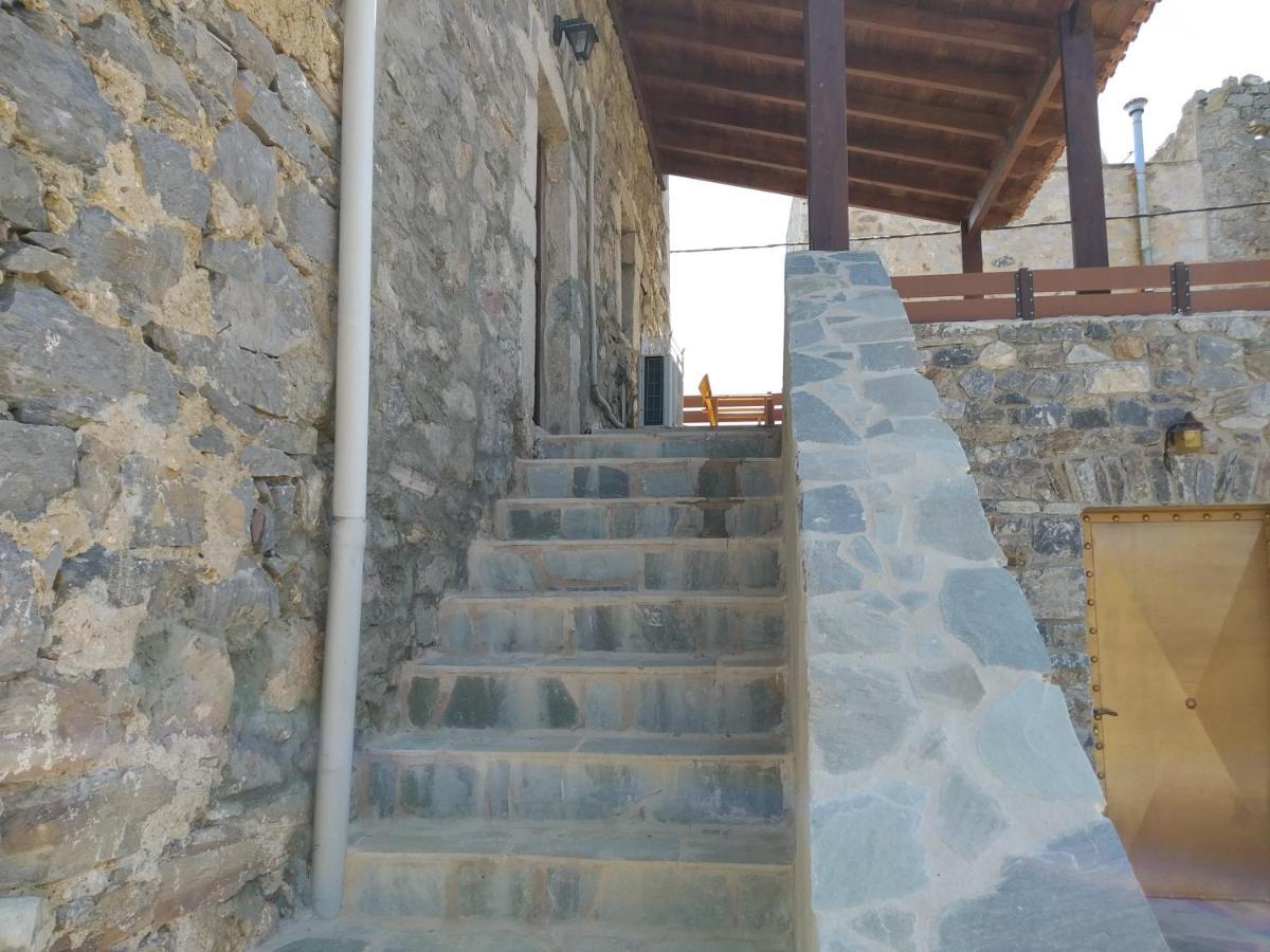 Villa panos stone tower Paliros Exterior foto